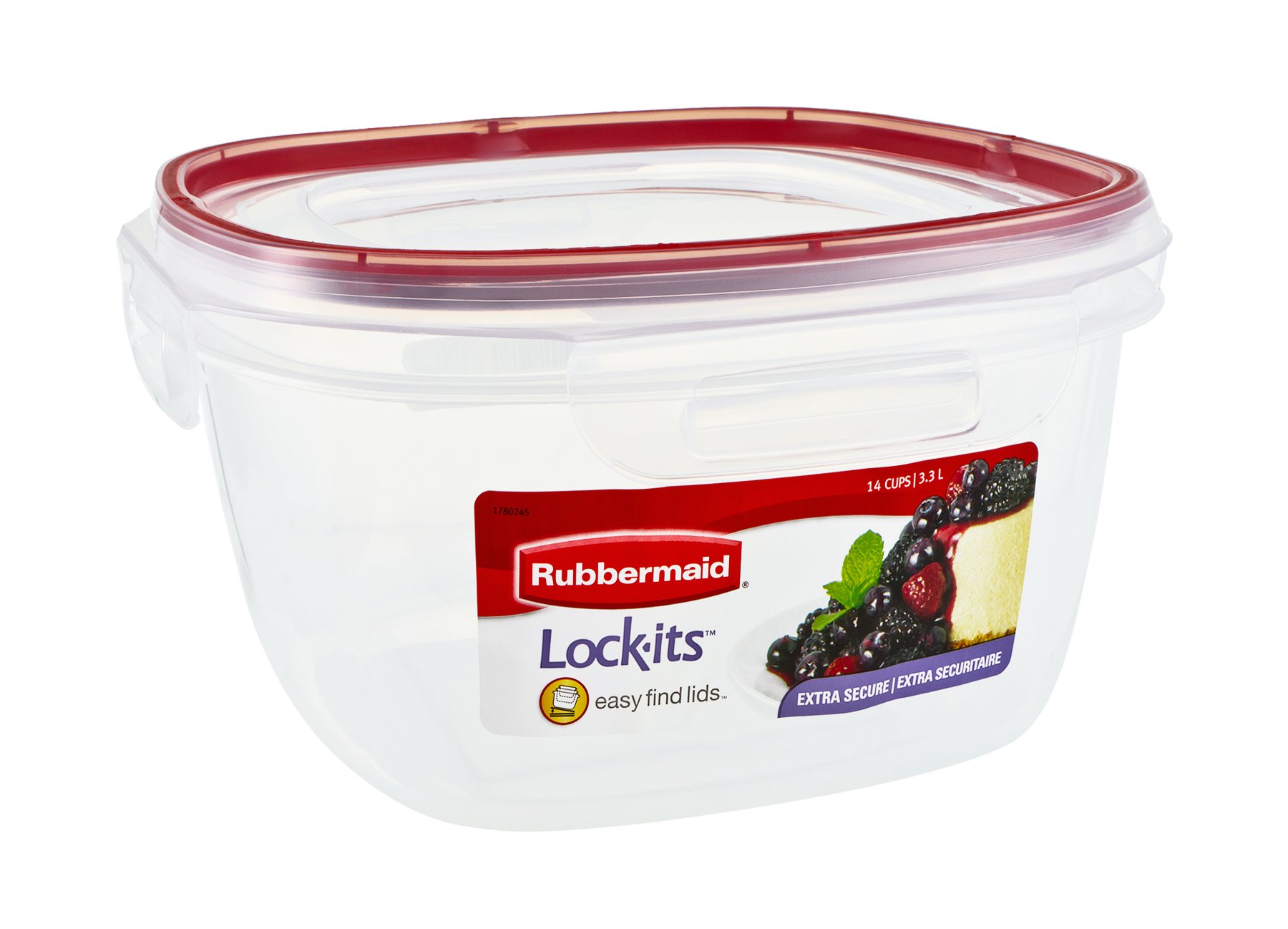 Rubbermaid Food Container 14 Cups 3.3L Red Lid