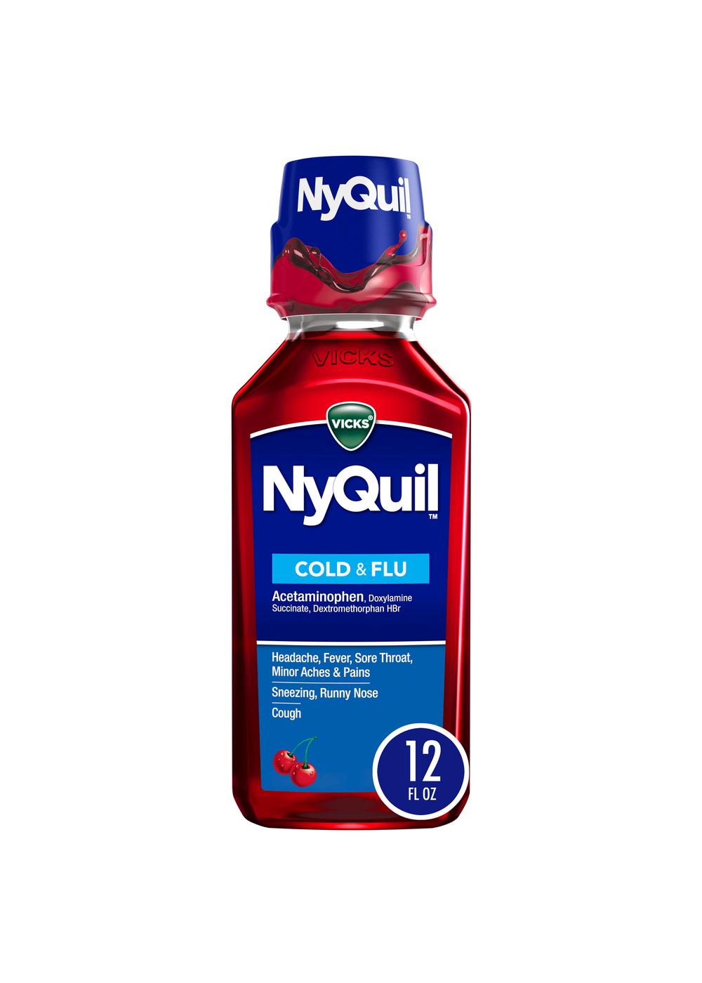 Vicks NyQuil Cold & Flu Relief Liquid - Cherry; image 1 of 9