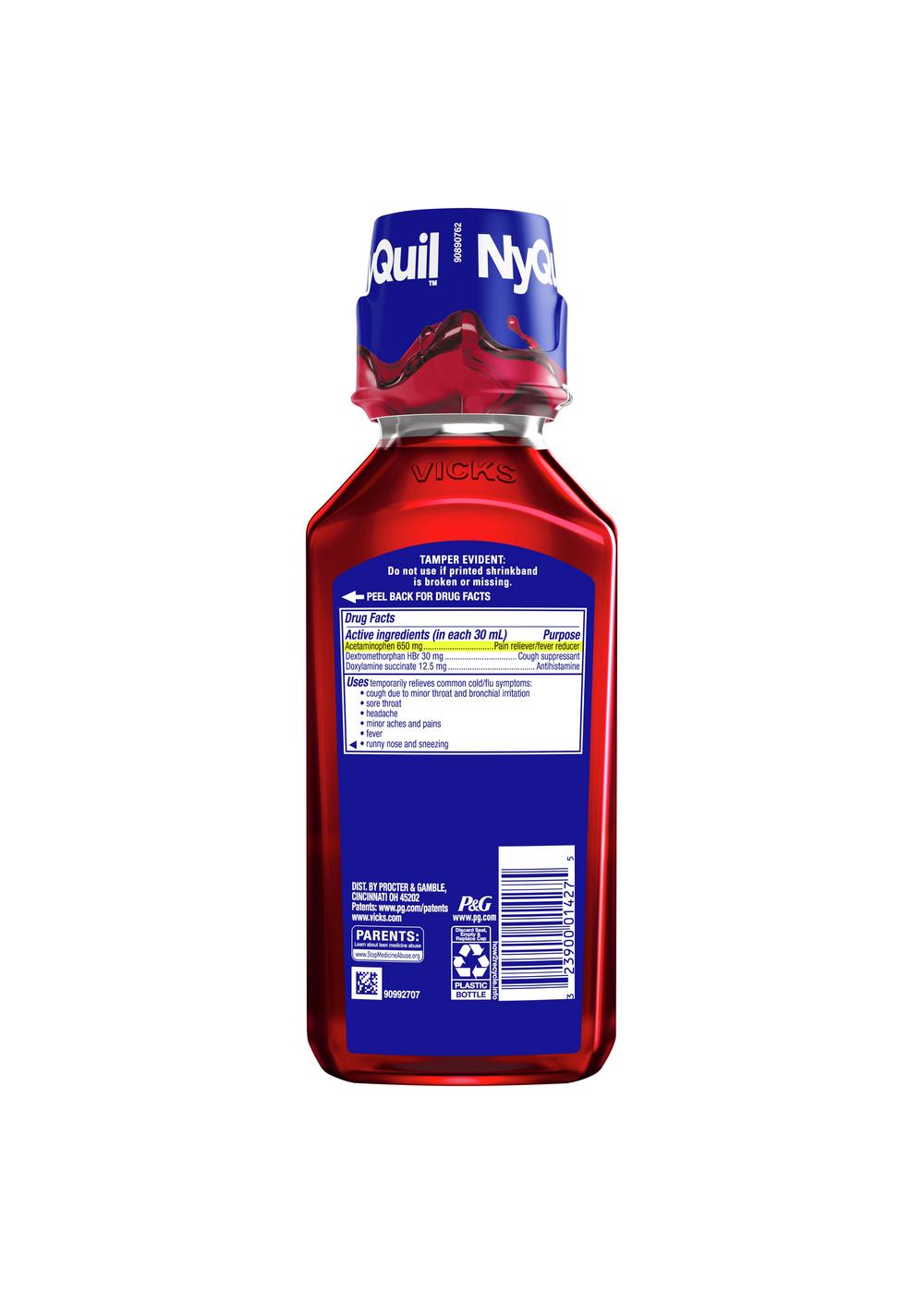 Vicks NyQuil Cold & Flu Relief Liquid - Cherry; image 8 of 9