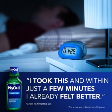 Vicks NyQuil Cold & Flu Relief Liquid Over-the-Counter Medicine, Powerful Multi-Symptom Nighttime Relief