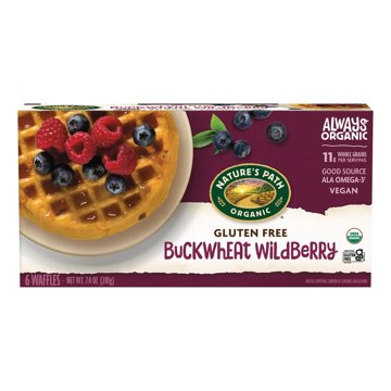 Nature's Path Organic Gluten Free Frozen Waffles - Buckwheat Wildberry