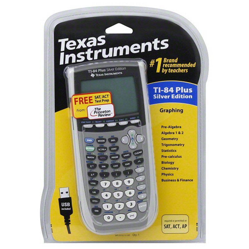 Texas Instruments TI-84 Plus Silver Addition Graphing Calculator - Shop  School & Office Supplies at H-E-B