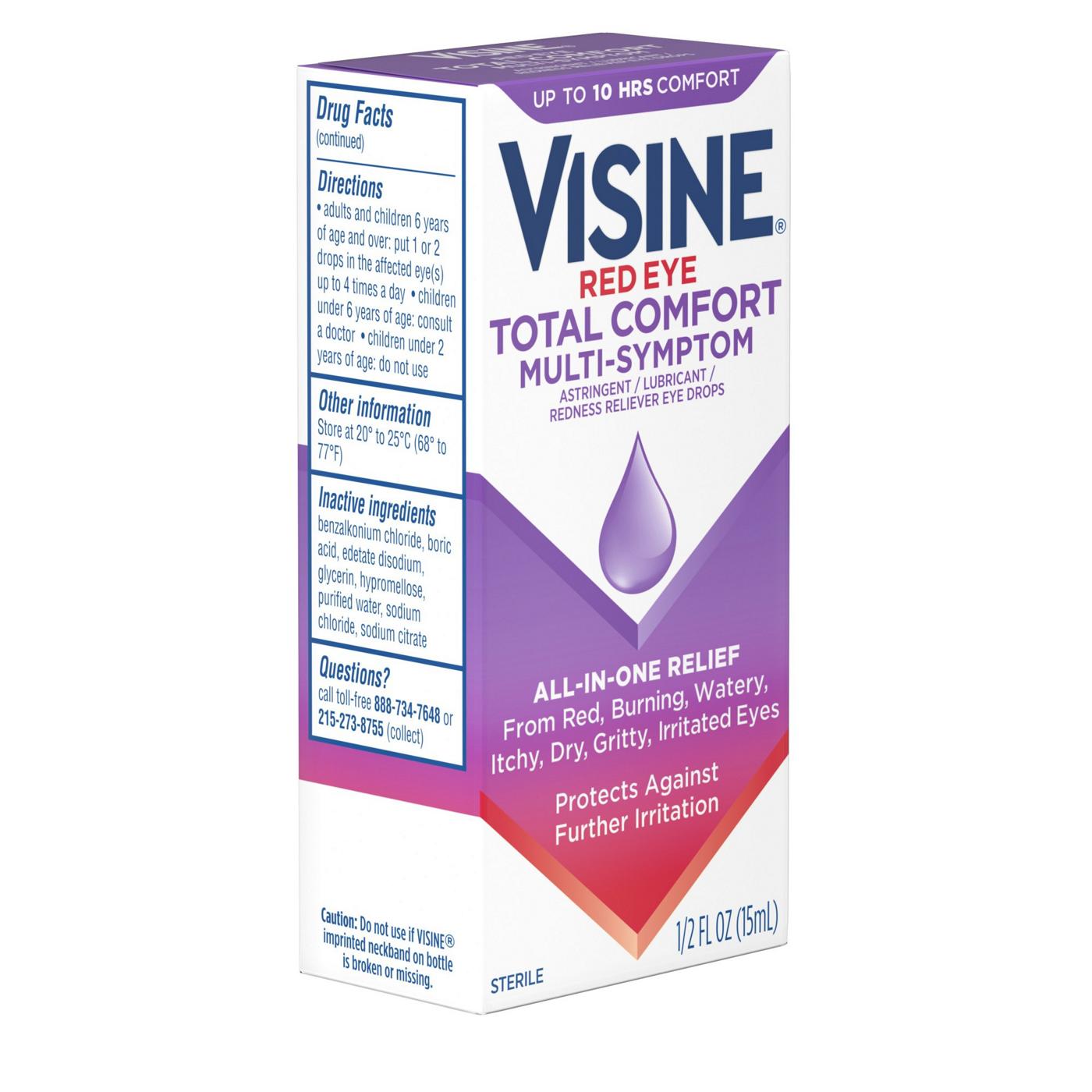 Visine Red Eye Total Comfort MultiSymptom Eye Drops Shop Eye drops