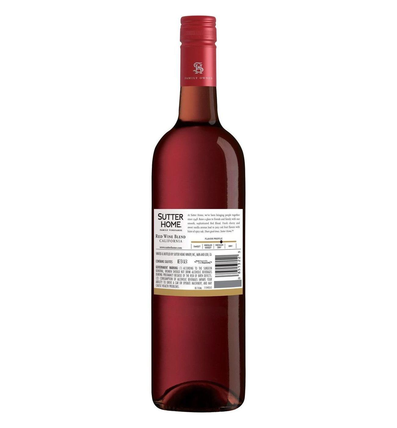 Sutter Home Family Vineyards Sweet Red Wine; image 10 of 11