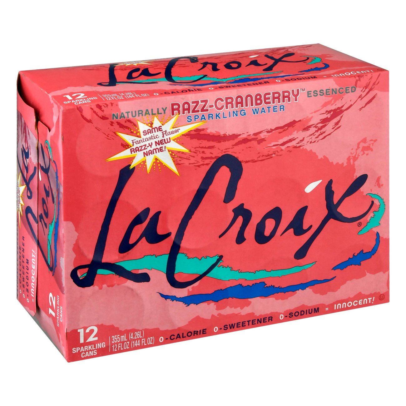 LaCroix Razz-Cranberry Sparkling Water 12 oz Cans, 12 pk