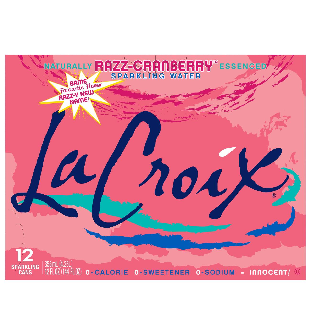 LaCroix Razz-Cranberry Sparkling Water 12 oz Cans; image 2 of 2