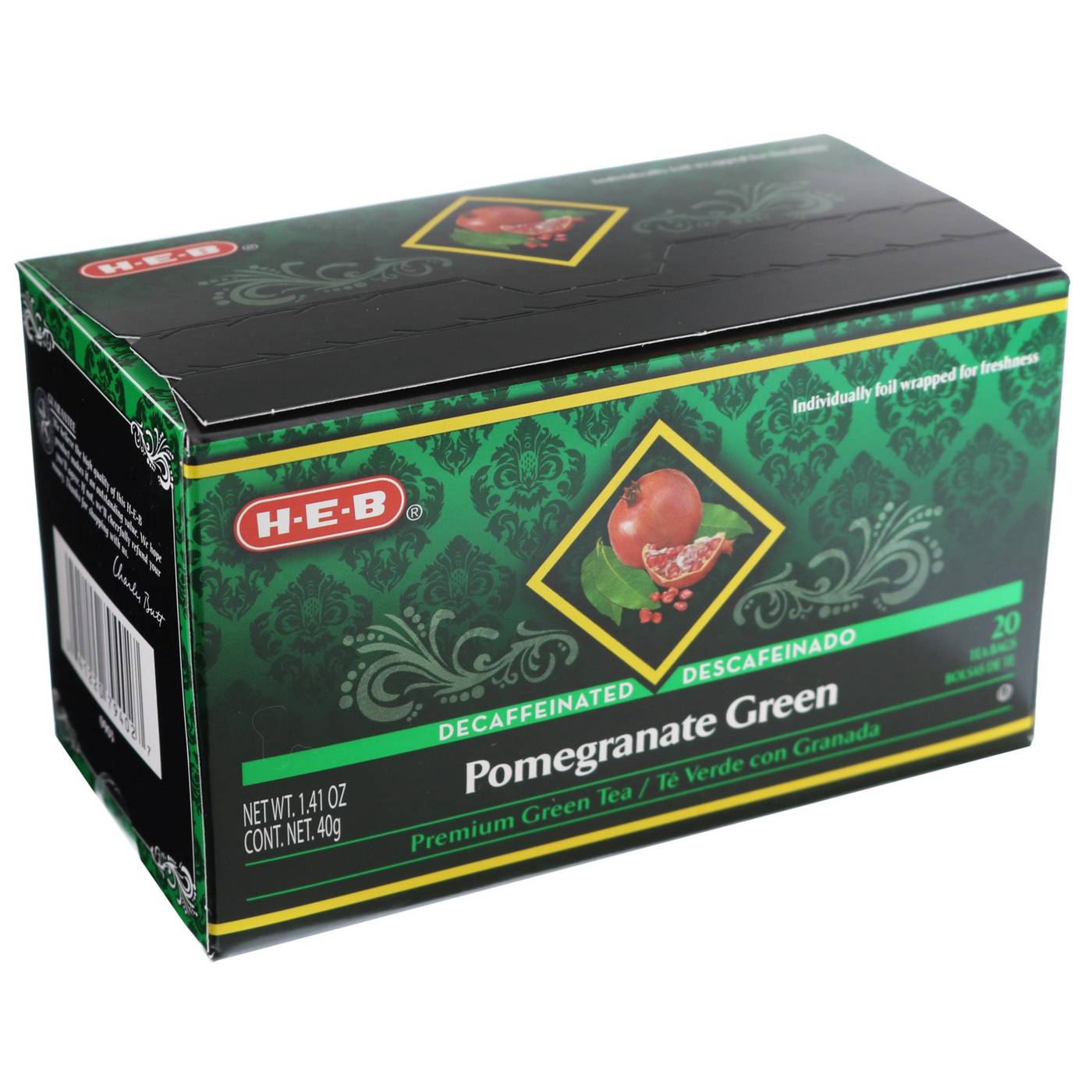 H-E-B Decaf Pomegranate Green Tea Bags; image 2 of 2