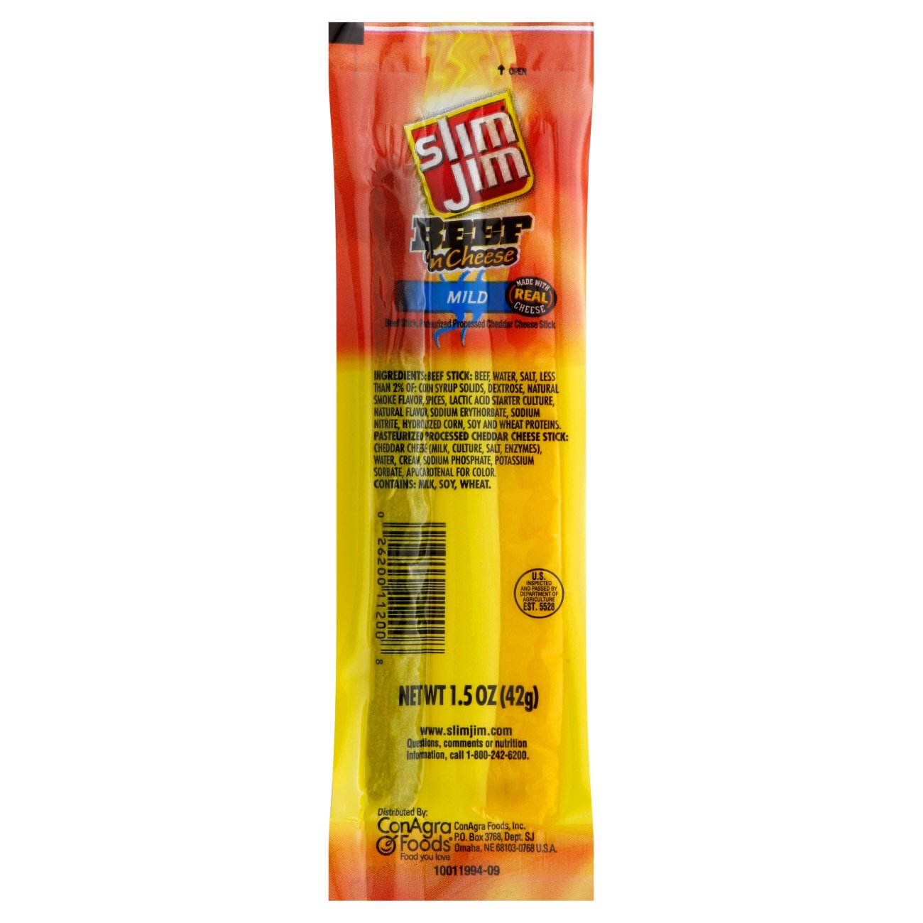 Slim Jim Mild Beef 'n Cheese Twin Pack - Shop Jerky at H-E-B