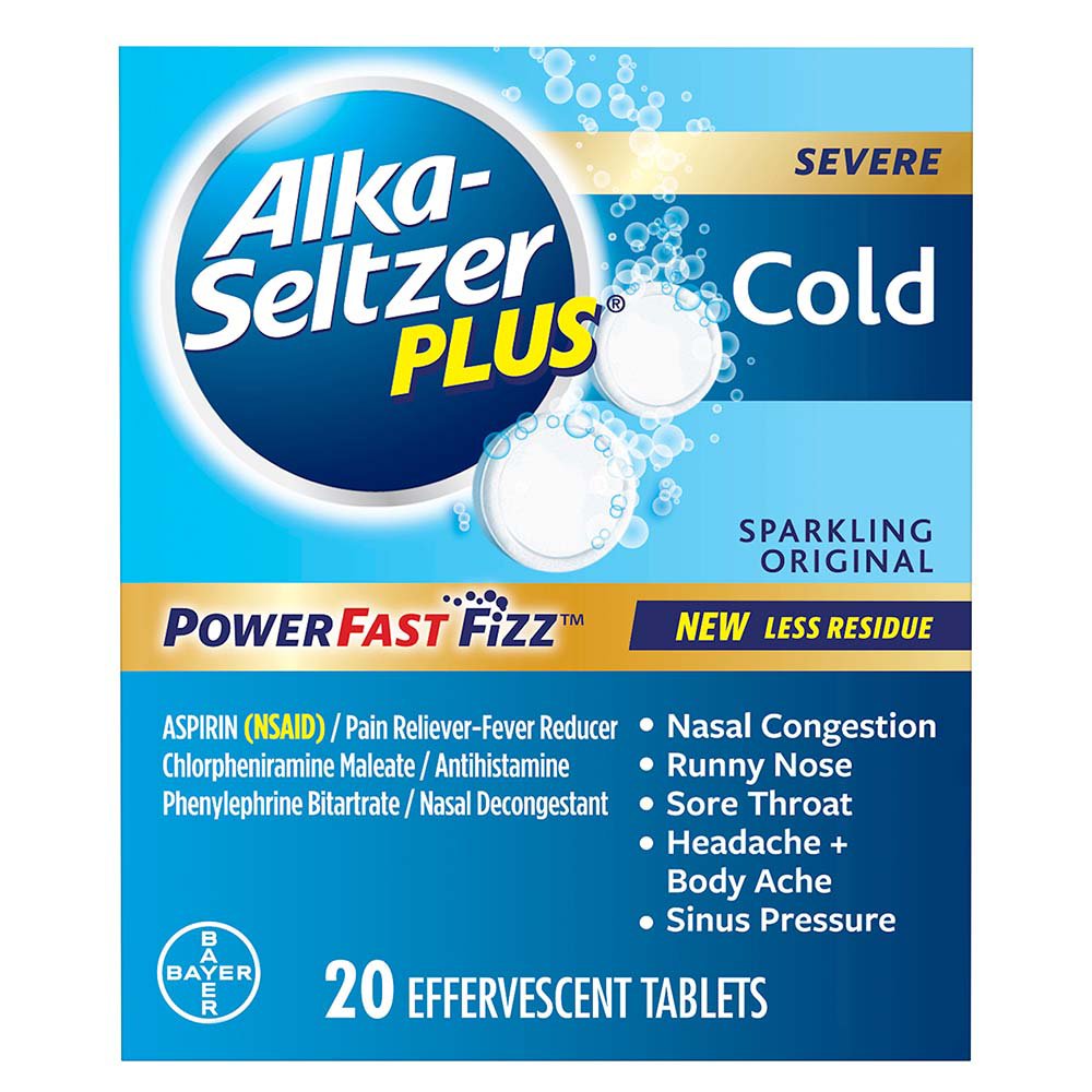 Alka-Seltzer Plus Severe Cold PowerFast Fizz Tablets - Shop Cough, Cold ...