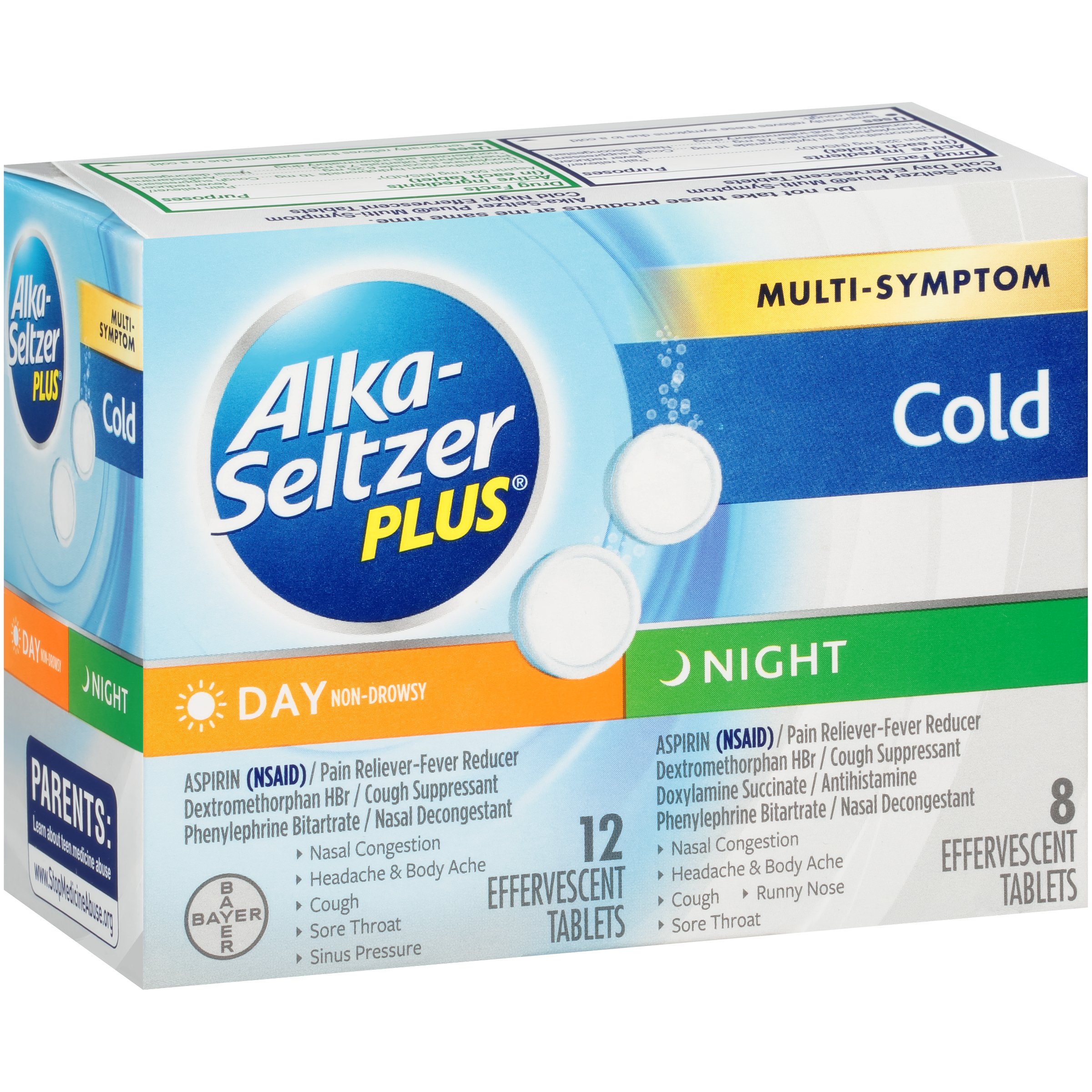 Alka-Seltzer Plus Multi-Symptom Day & Night Cold Tablets - Shop Cough ...