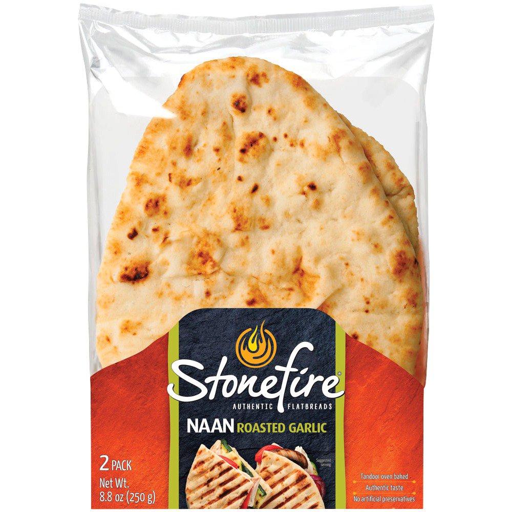Stonefire Naan Flatbread Roasted Garlic Shop Pitas & flatbread at HEB