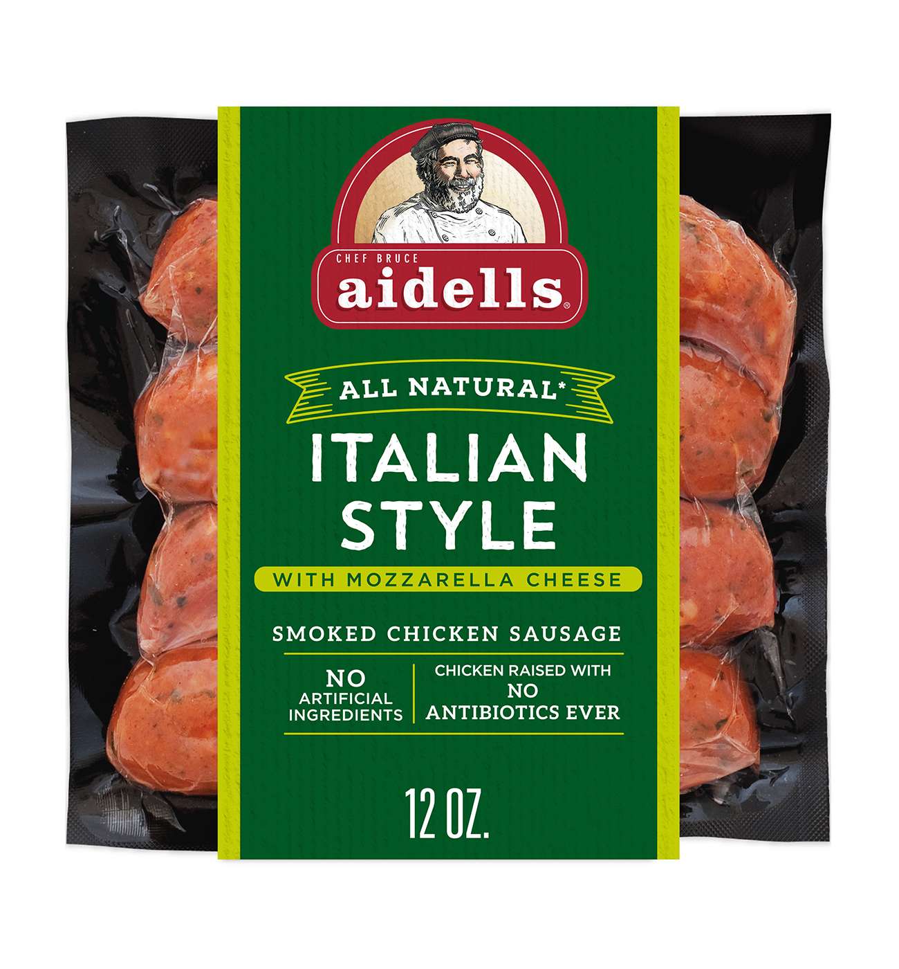 Aidells Italian Style Smoked Chicken Sausage with Mozzarella Cheese; image 1 of 3