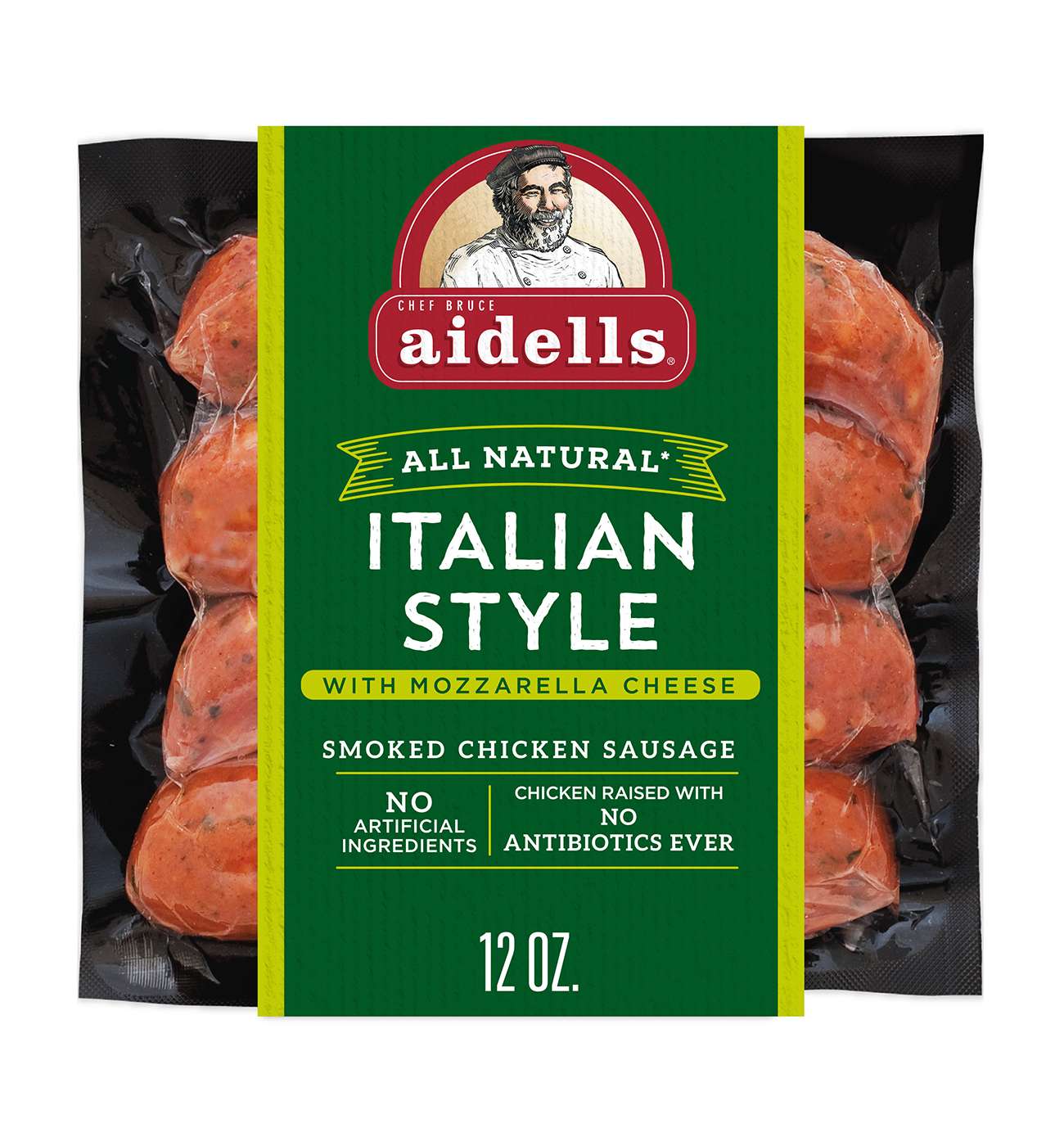 aidells Smoked Chicken Sausage Links - Italian Style Mozzarella Cheese, 4 ct; image 1 of 3