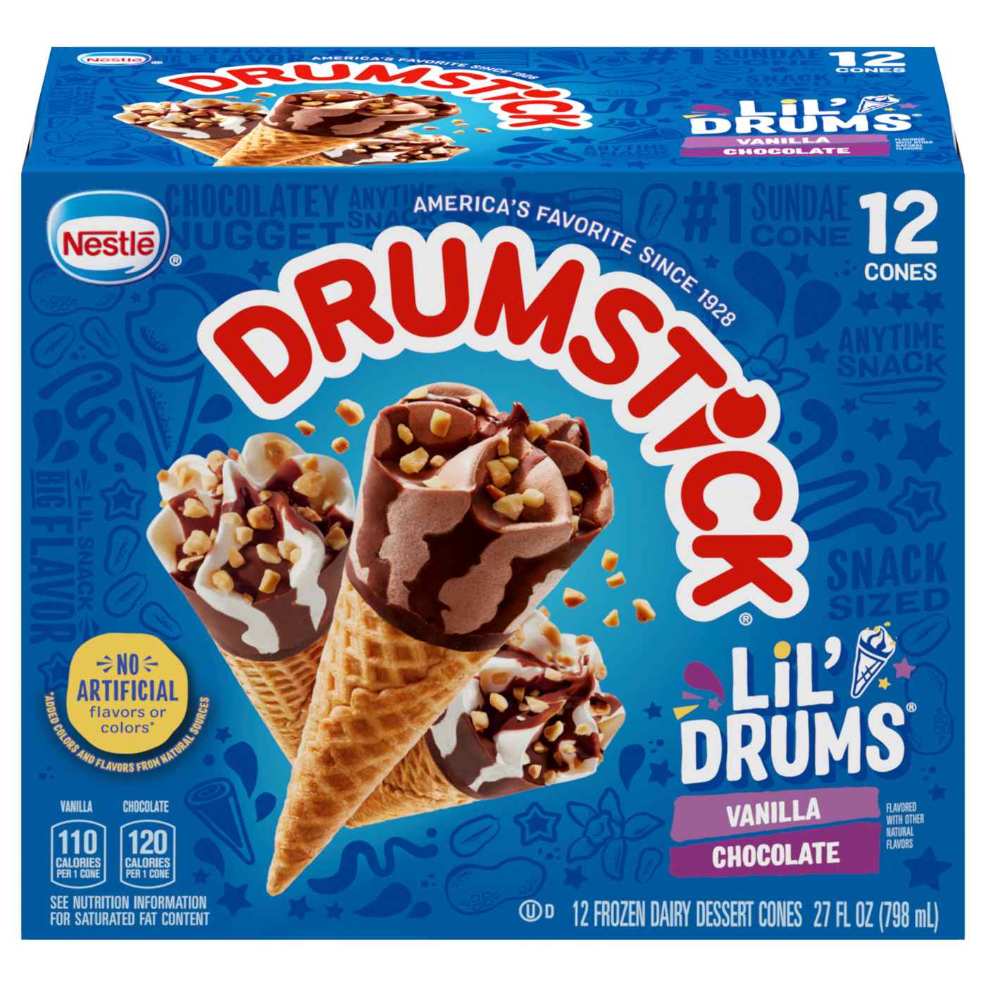 Nestle Drumstick Lil' Drums Chocolate Swirls Sundae Cones; image 1 of 3
