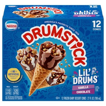 Nestle Drumstick Lil' Drums Chocolate Swirls Sundae Cones, 12 ct