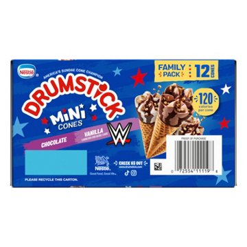 Nestle Drumstick Vanilla & Chocolate Mini Sundae Cones, 12 ct