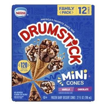 Nestle Drumstick Vanilla & Chocolate Mini Sundae Cones, 12 ct