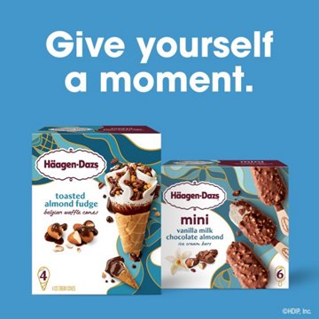 Häagen-Dazs Vanilla Milk Chocolate Almond Mini Ice Cream Bars, 6 ct