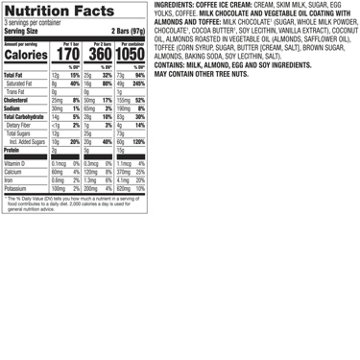 Häagen-Dazs Coffee Almond Toffee Crunch Mini Ice Cream Bars, 6 ct