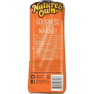 Nature's Own Honey Wheat Enriched Sliced Bread, 20 oz