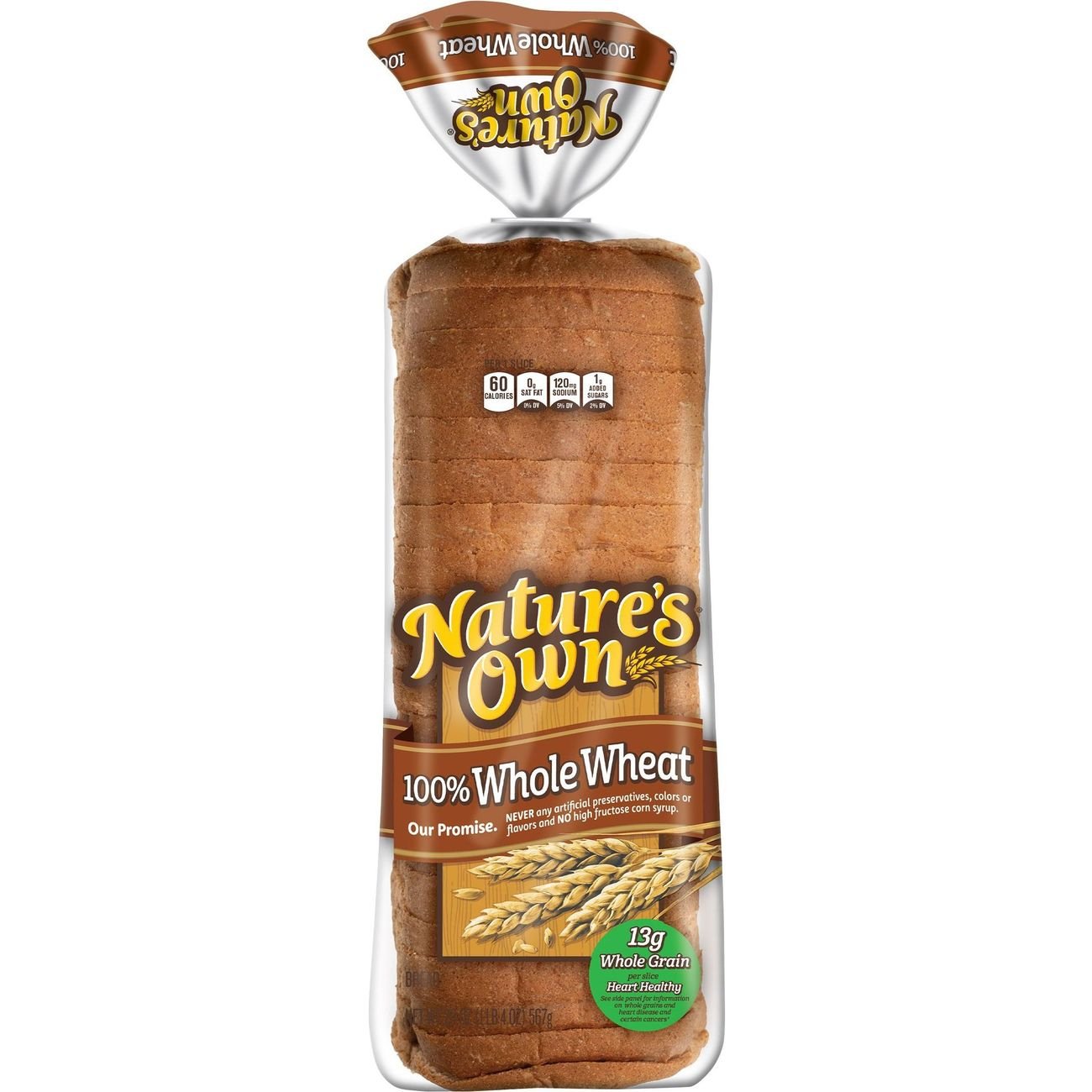 Nature s Own 100 Whole Wheat Sliced Bread Shop Sliced Bread At H E B