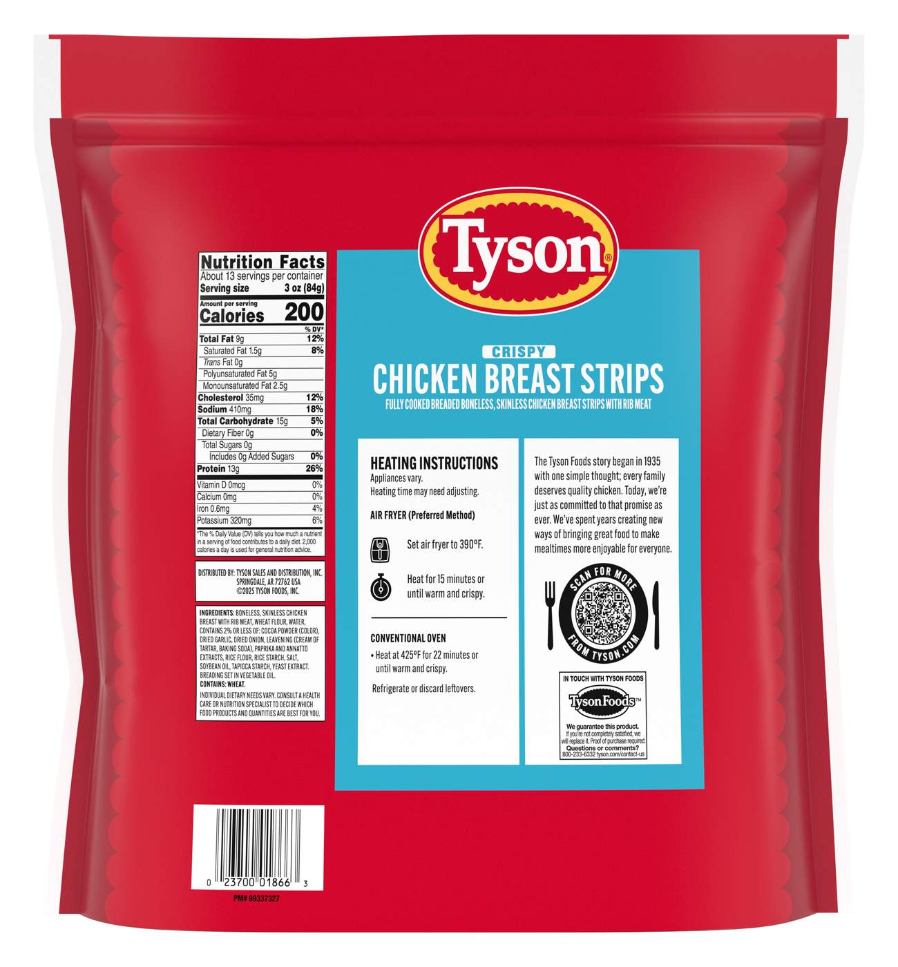 Tyson Frozen Crispy Chicken Breast Strips Family Pack; image 2 of 12