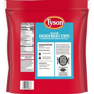 Tyson Frozen Crispy Chicken Breast Strips Family Pack