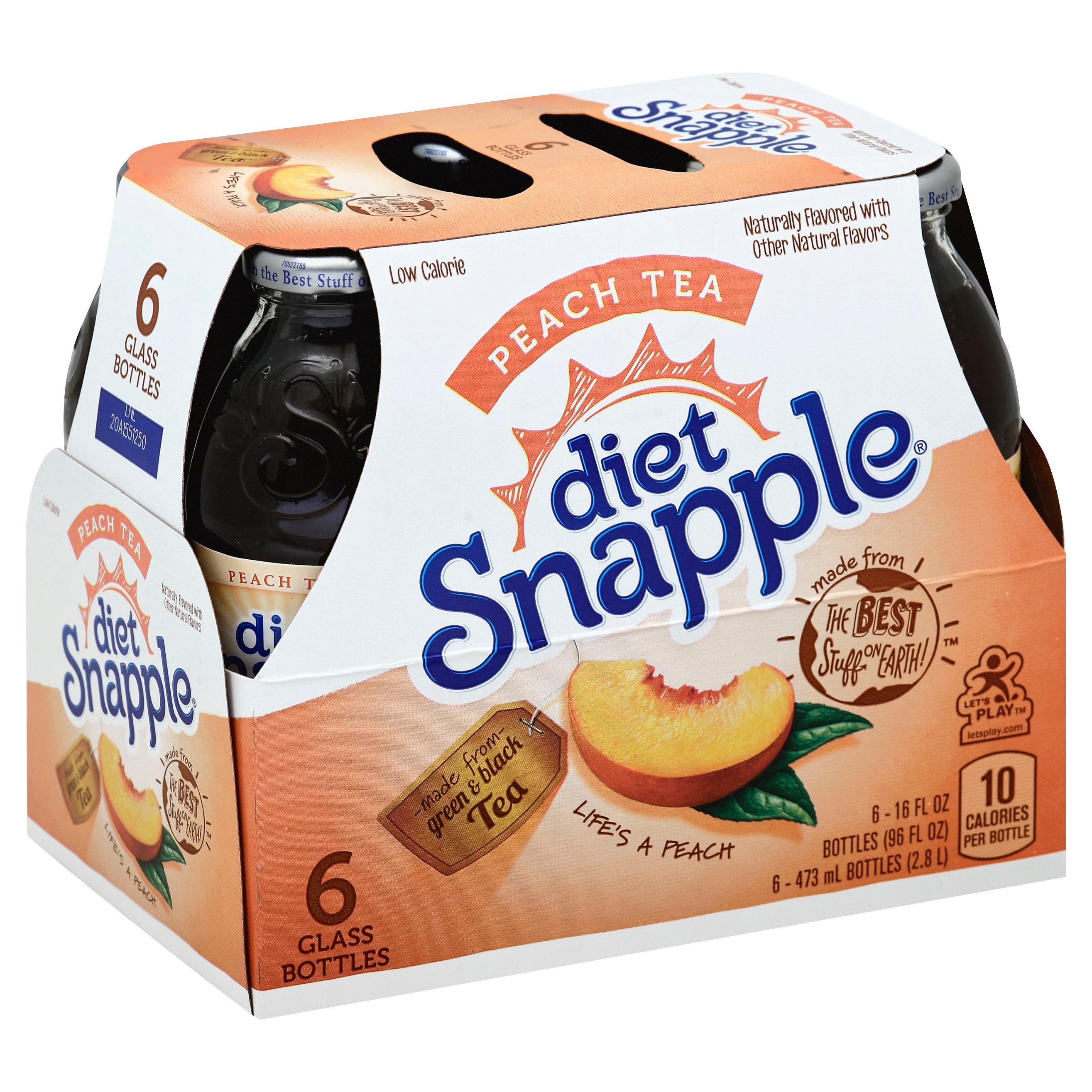 Snapple Diet Peach Tea 16.9 oz Bottles Shop Tea at HEB
