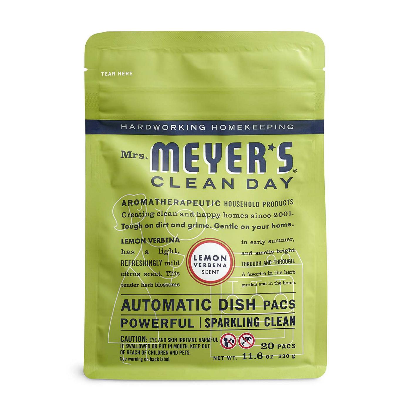 Mrs. Meyer's Clean Day Lemon Verbena Automatic Dish Packs; image 1 of 2