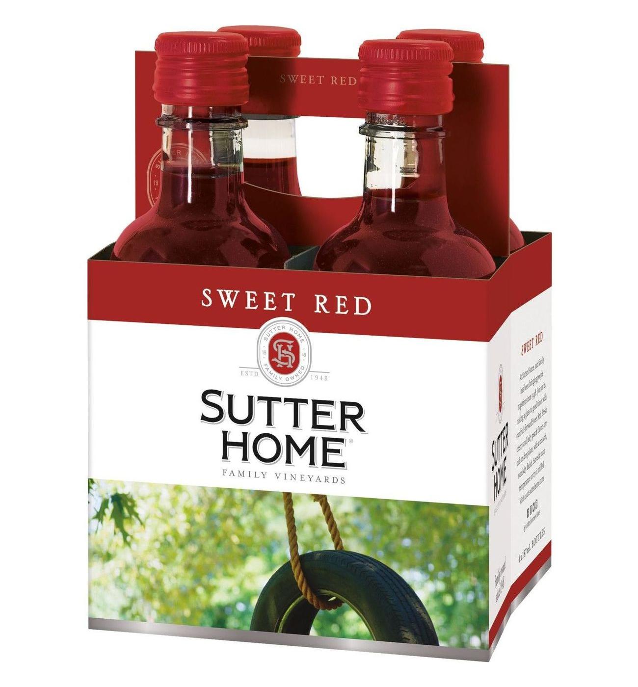 Sutter Home Sweet Red California Wine 4 pk Bottles; image 1 of 10