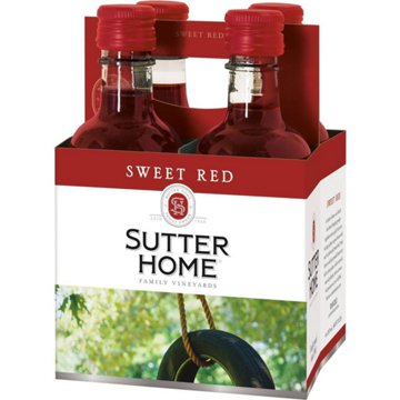 Sutter Home Sweet Red California Wine 4 pk Bottles, 187 mL