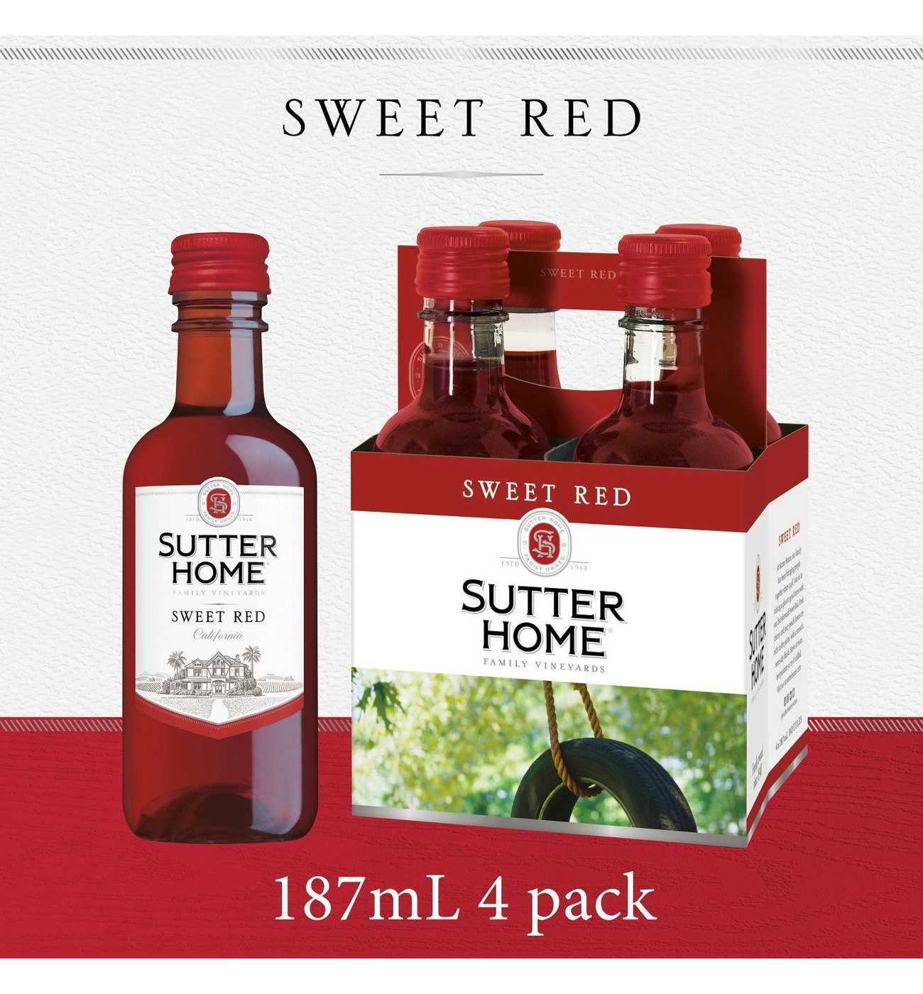 Sutter Home Sweet Red California Wine 4 pk Bottles; image 5 of 10