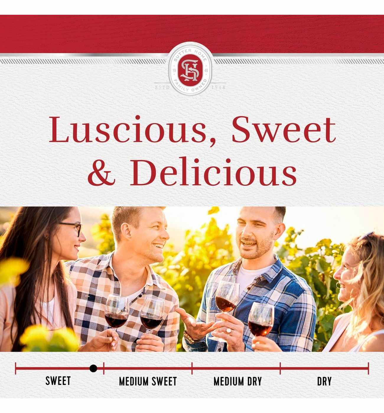 Sutter Home Sweet Red California Wine 4 pk Bottles; image 8 of 10