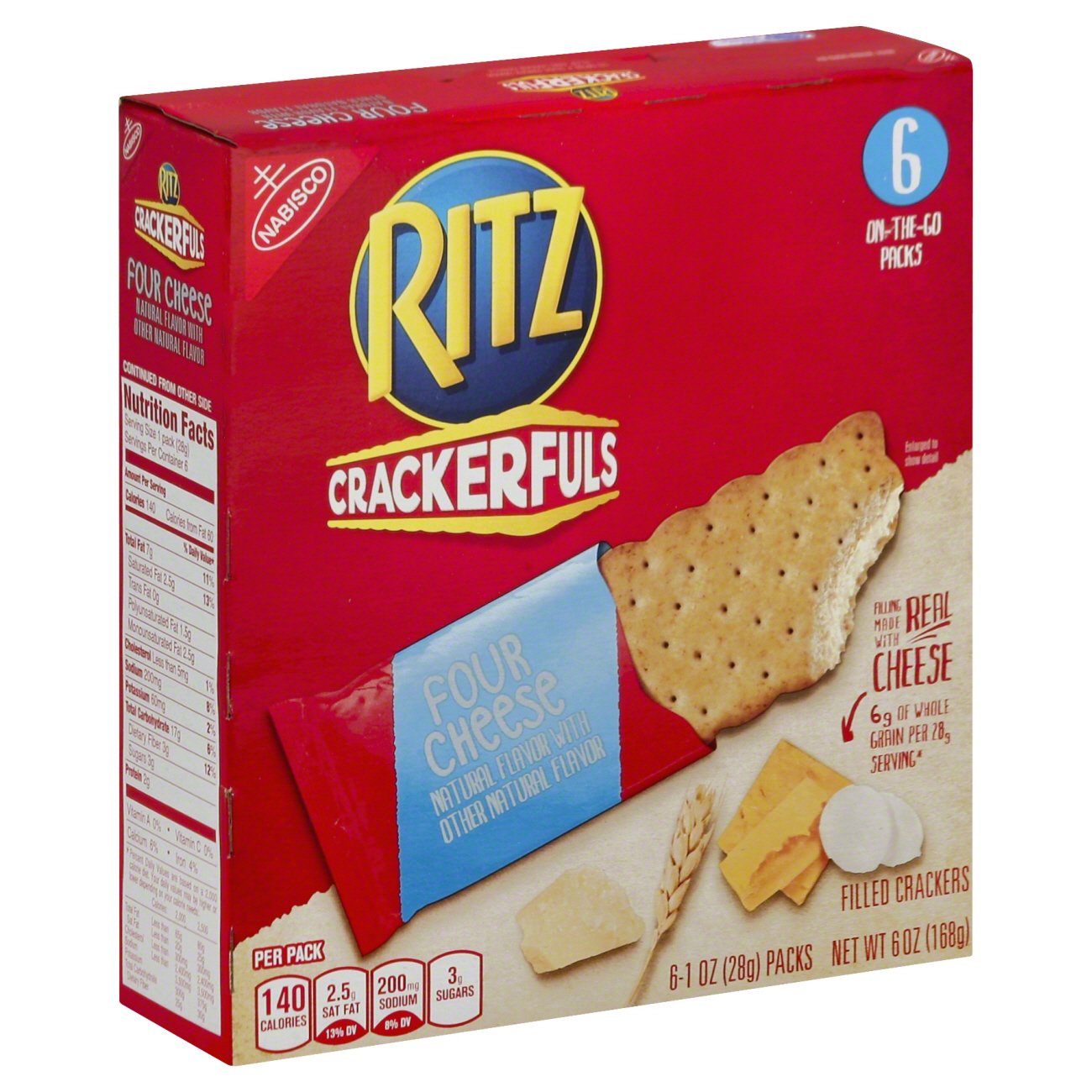 Nabisco Ritz Crackerfuls Four Cheese Filled Crackers Shop Snacks