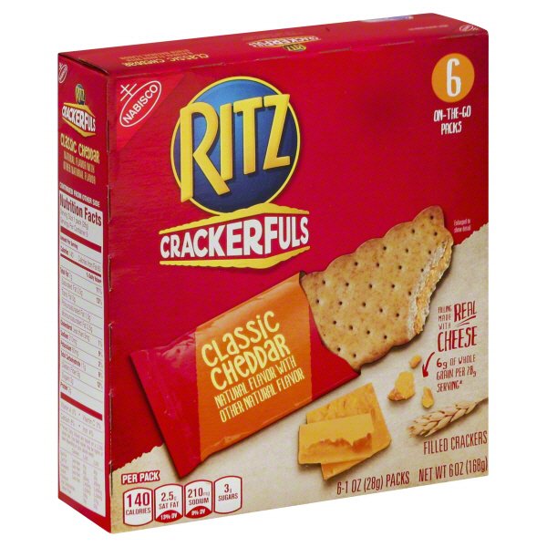 Nabisco Ritz Crackerfuls Classic Cheddar Filled Crackers Shop