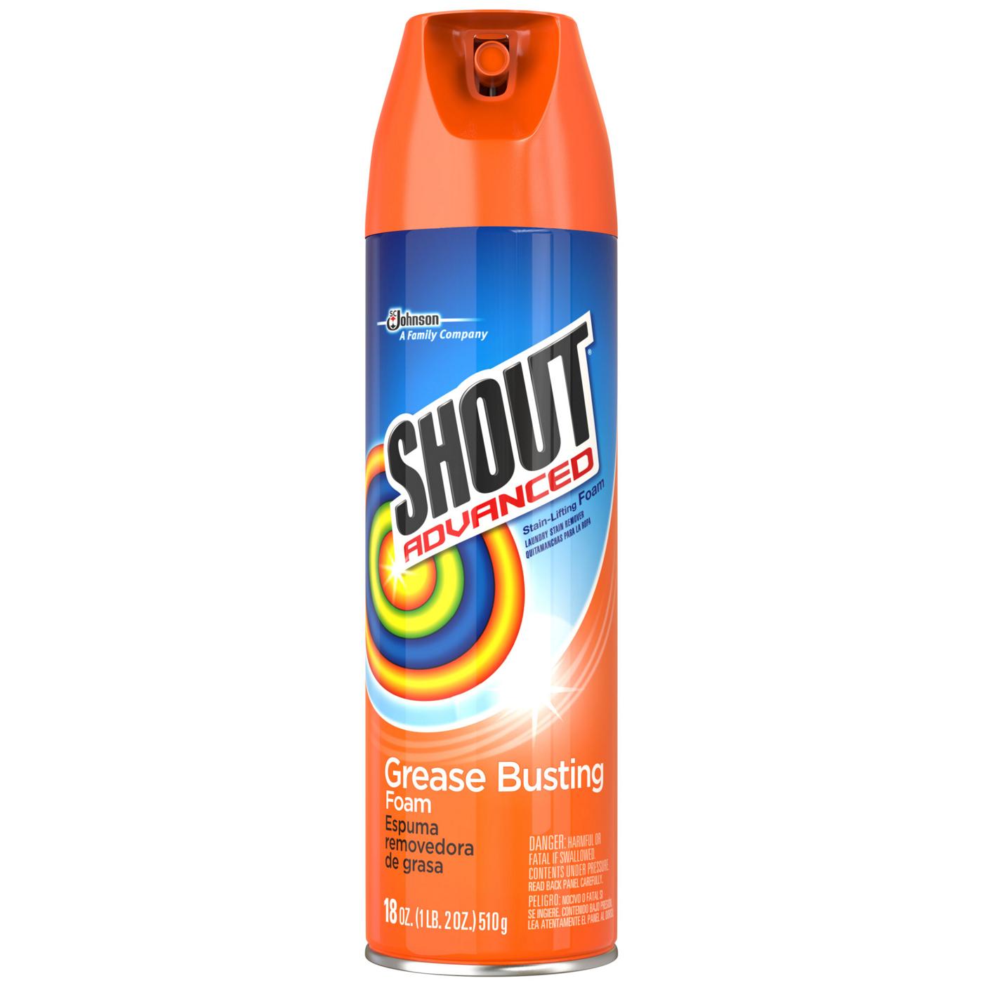 Shout Advanced Grease Busting Foam; image 1 of 9