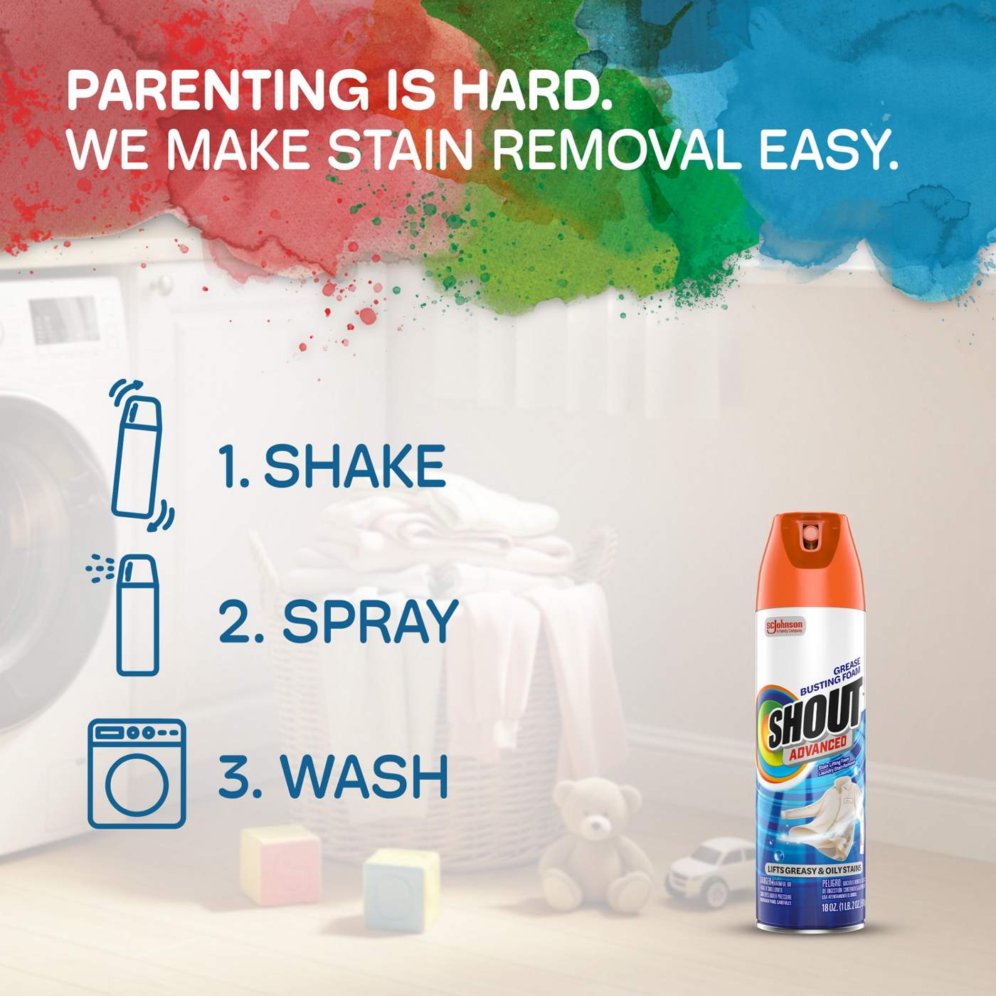 Shout Advanced Grease Busting Foam Laundry Stain Remover; image 9 of 9