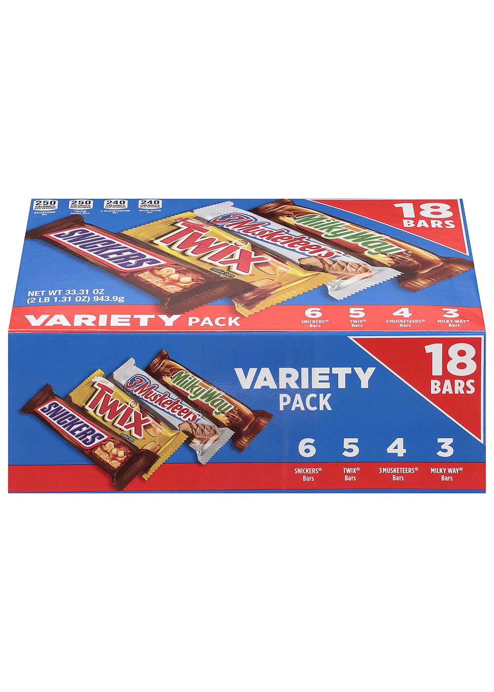 M&M's, Snickers and More Chocolate Candy Bars, Variety Pack, 30
