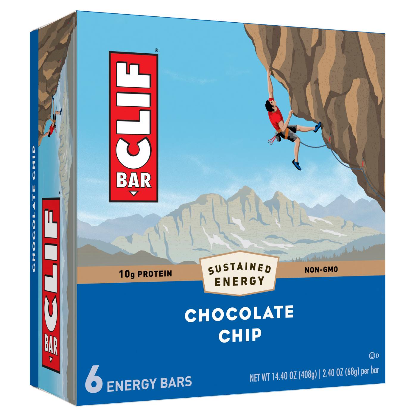 Clif Bar 9g Protein Energy Bars - Chocolate Chip; image 1 of 5