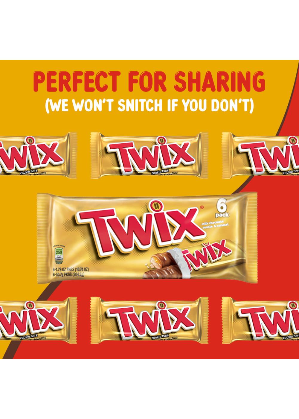 Twix Caramel Milk Chocolate Cookie Candy Bars, 6 pk; image 2 of 10