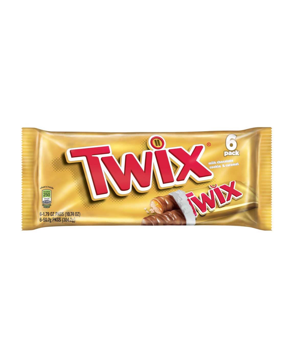 Twix Full Size Caramel Chocolate Cookie Candy Bars (Choose From: 6 Or 12)