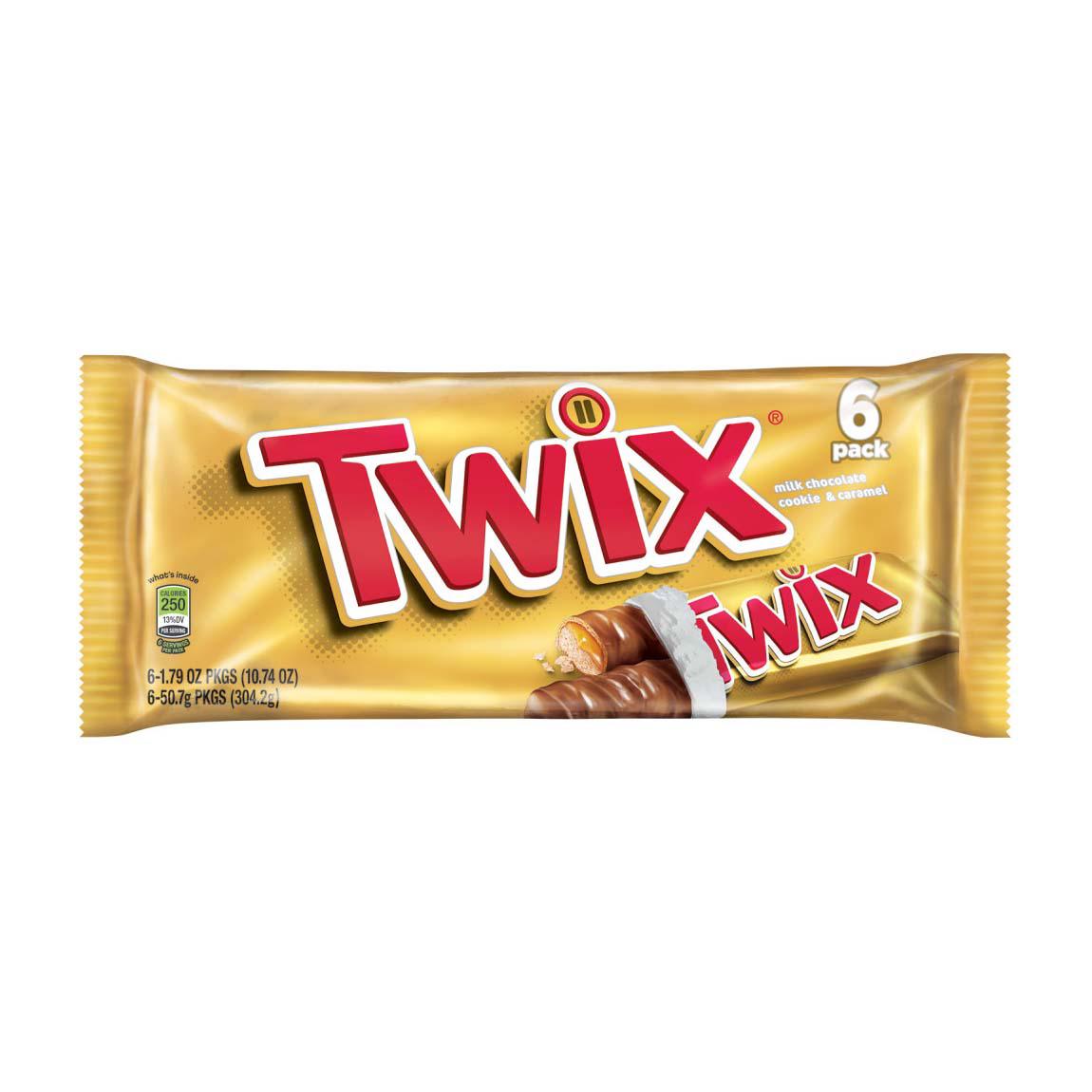 Twix Caramel Milk Chocolate, 6Ct; image 1 of 7
