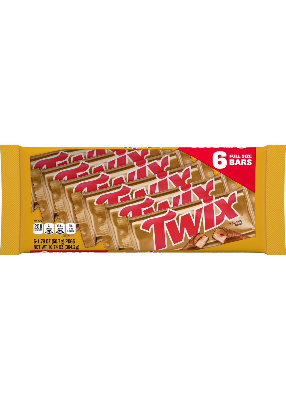Twix Caramel Milk Chocolate Cookie Candy Bars, 6 pk; image 3 of 10