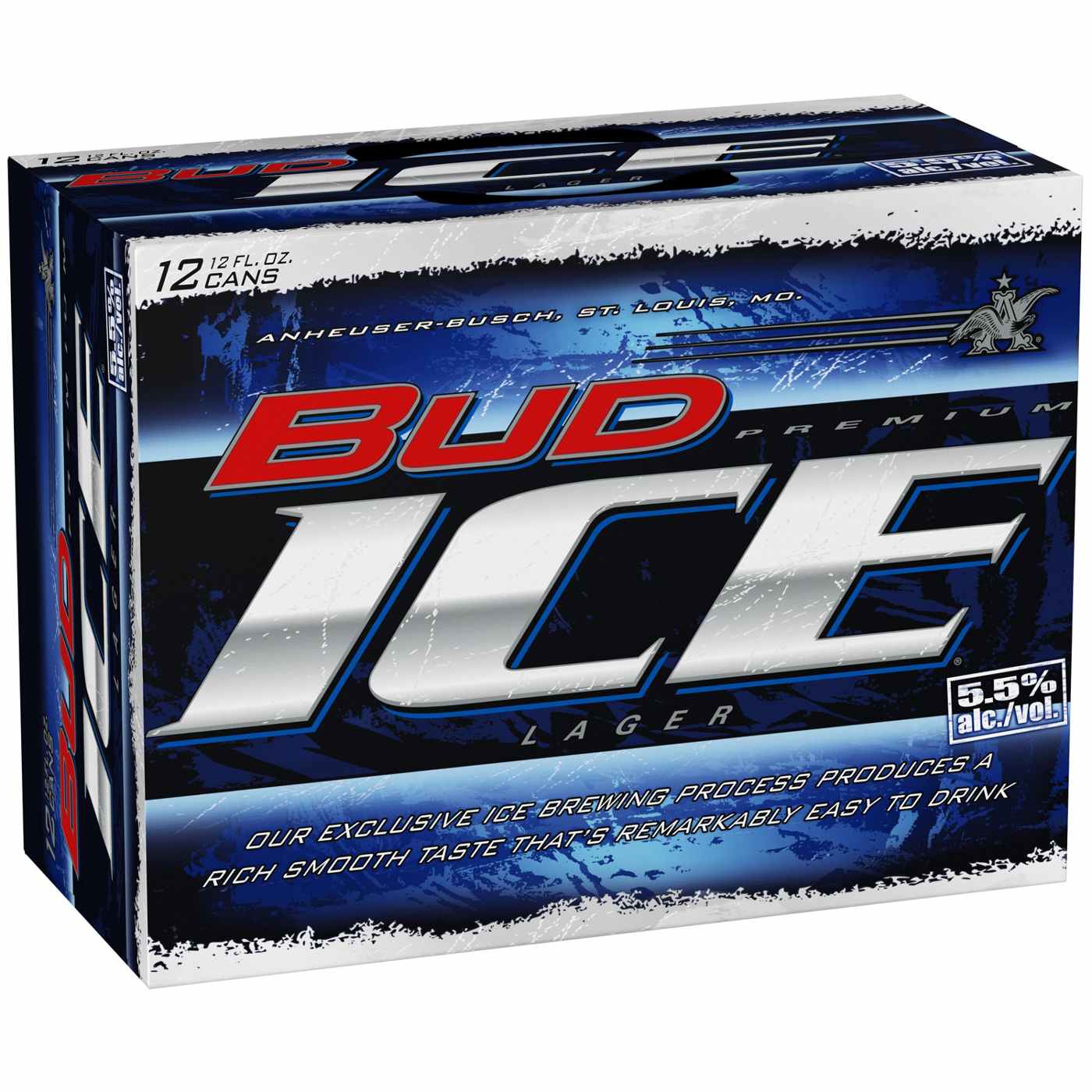 Bud Ice Premium Lager Beer, 12 pack; image 1 of 2