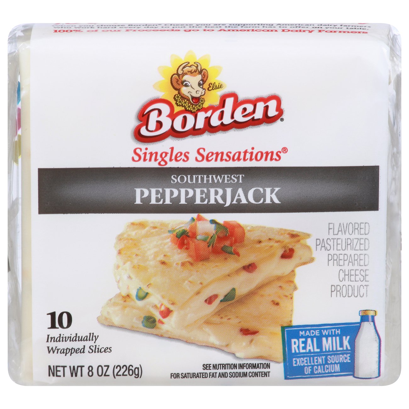 Borden Singles Sensations Southwest Pepperjack Cheese Slices Shop