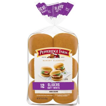 Pepperidge Farm White Slider Buns, 15 oz