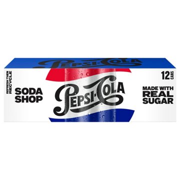 Pepsi Real Sugar Cola 12 pk Cans