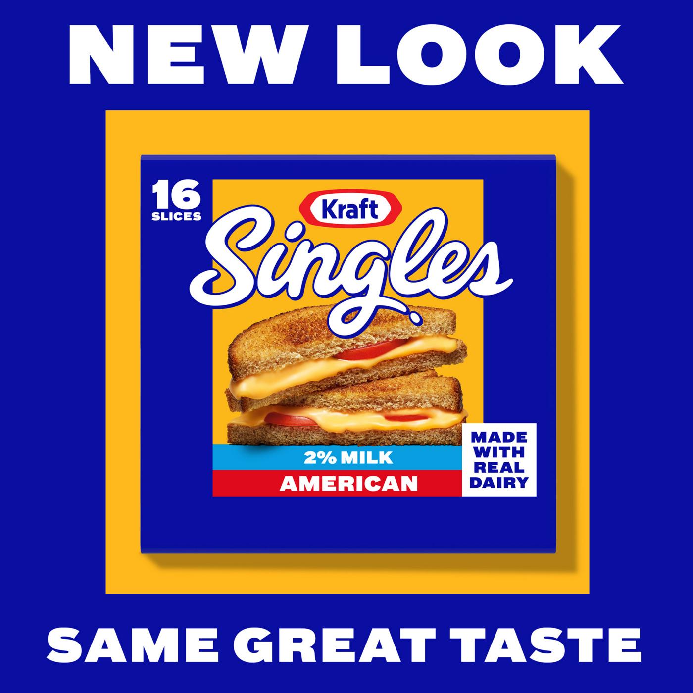 Kraft Singles Cheese Slices, 2% Milk Reduced Fat American Cheese; image 2 of 4