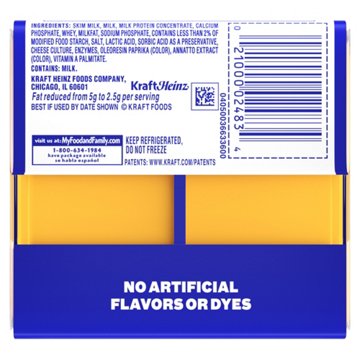 Kraft Singles Cheese Slices, 2% Milk Reduced Fat American Cheese