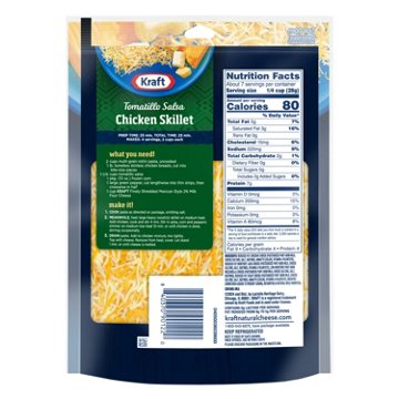 Kraft Natural Cheese Mexican Four Cheese 2% Milk Finely Shredded